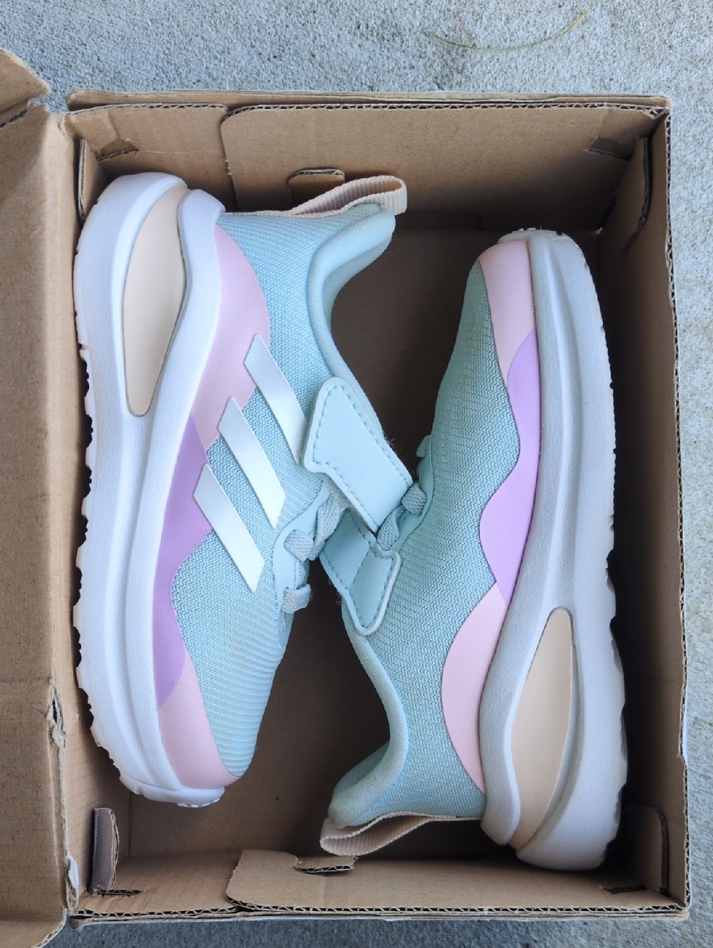 Adidas Forta Run 3.0 EL 1 Shoes Blue Purple Pink size Toddler 6